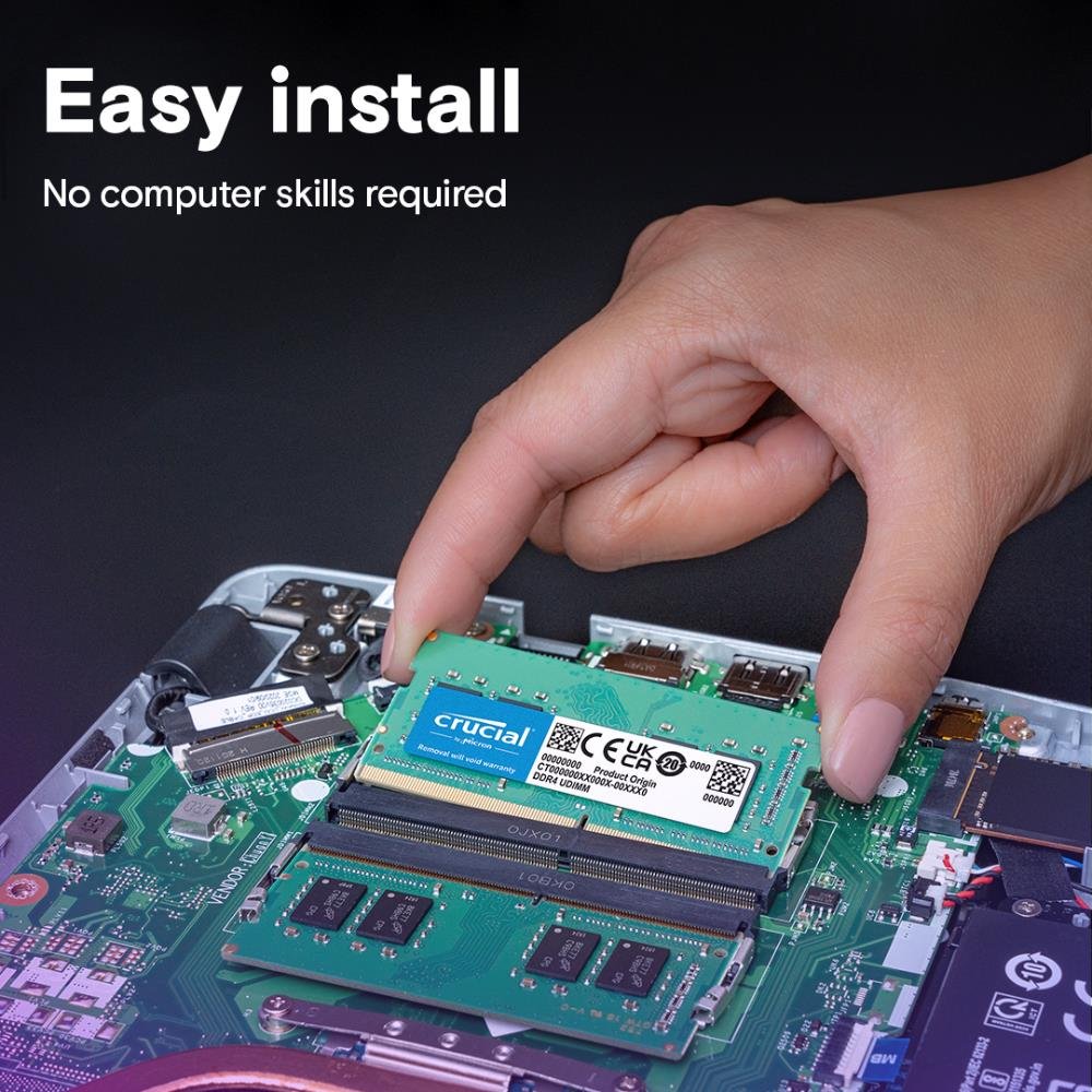 Memória RAM para Notebook Crucial, 32GB, 3200MHz, DDR4, CL22, Verde - CT32G4SFD832A