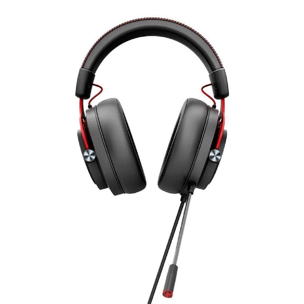 Headset Gamer AOC GH210, LED Vermelho, Drivers 50mm, 3.5mm, USB, Adaptador Y, Multiplas Plataformas, Over-ear, Preto e Vermelho