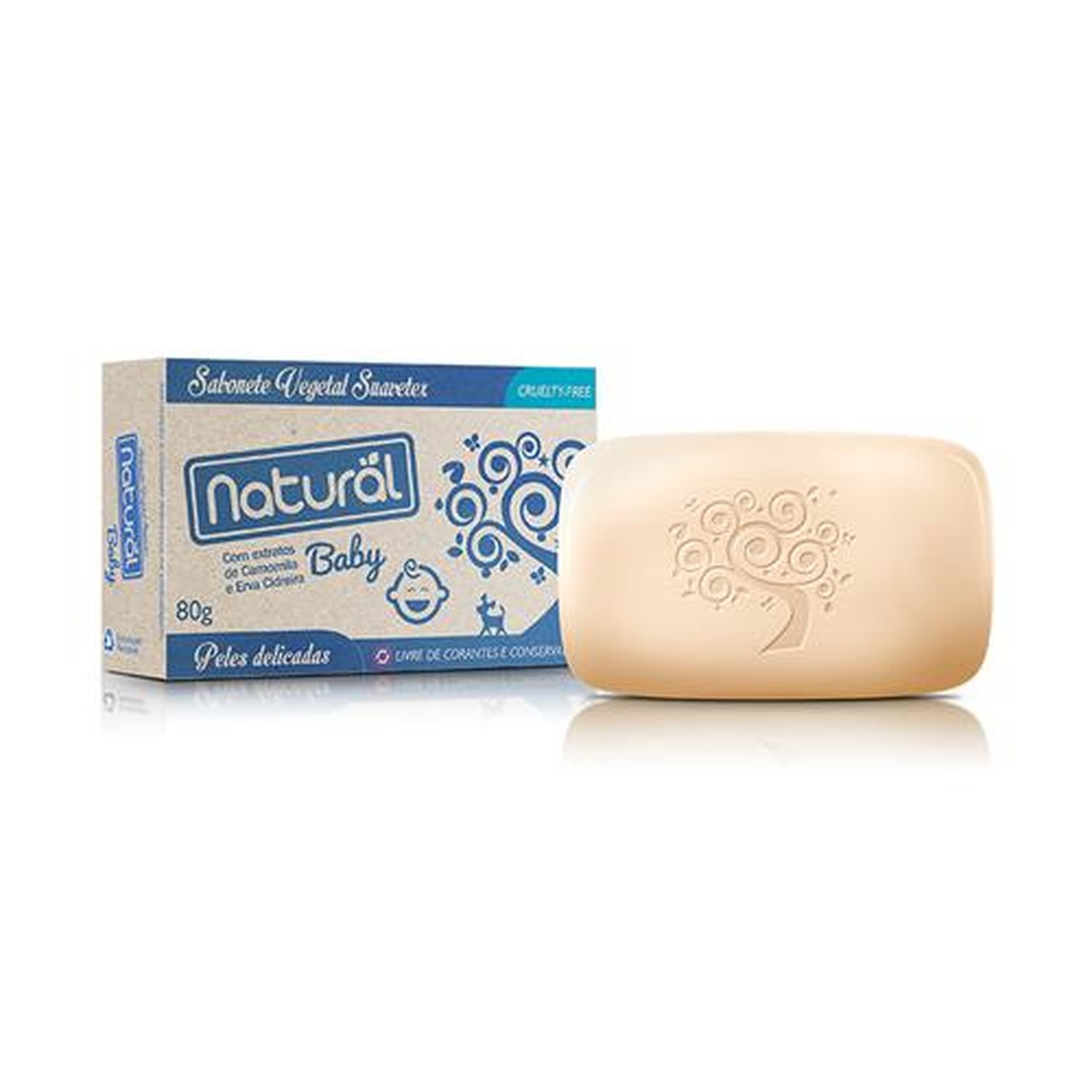 Sabonete Natural Baby com Extratos de Camomila e Erva Cidreira 80g