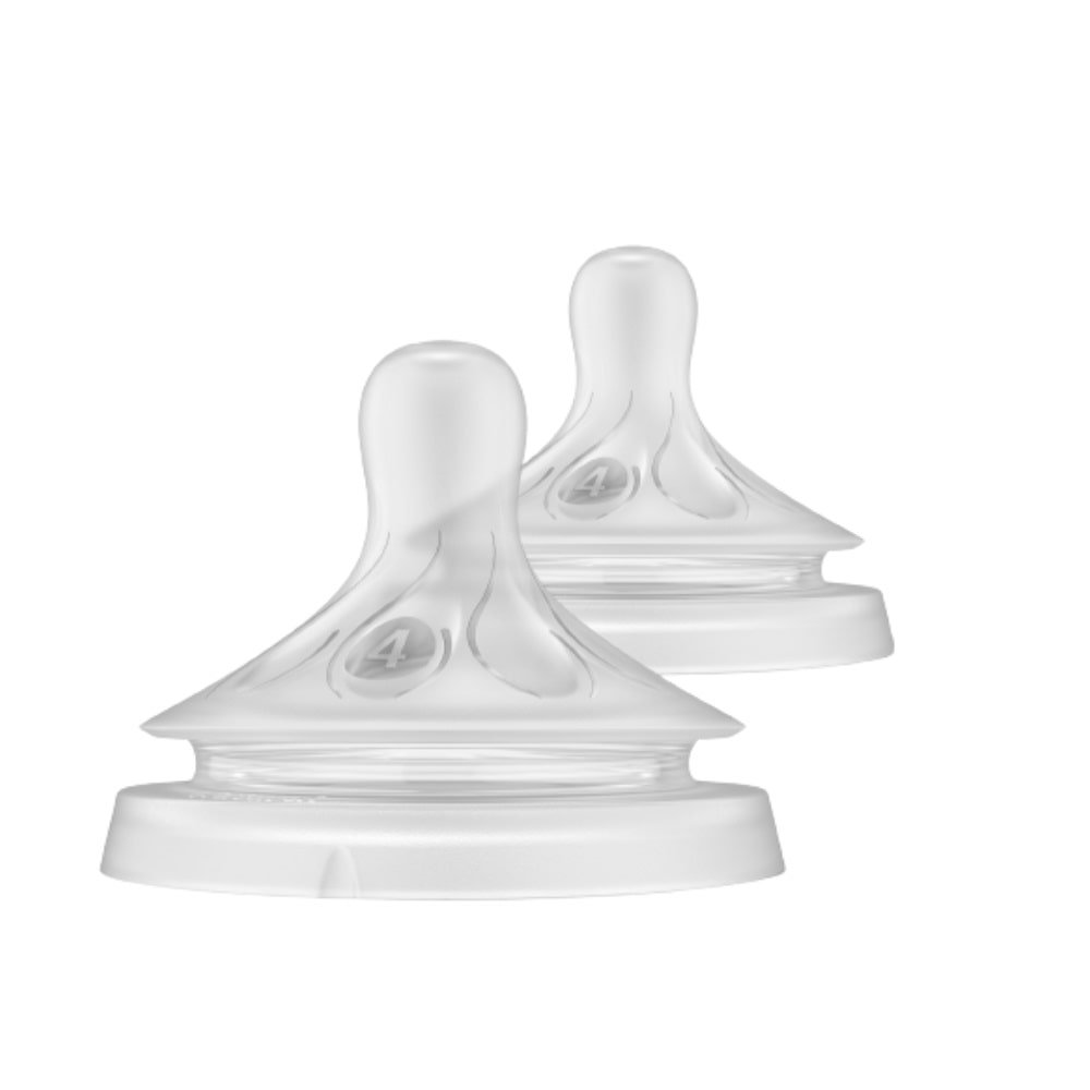 Bico para Mamadeira Philips Avent Pétala 3.0 SCY964/02 T4 Transparente - Kit com 2 Peças