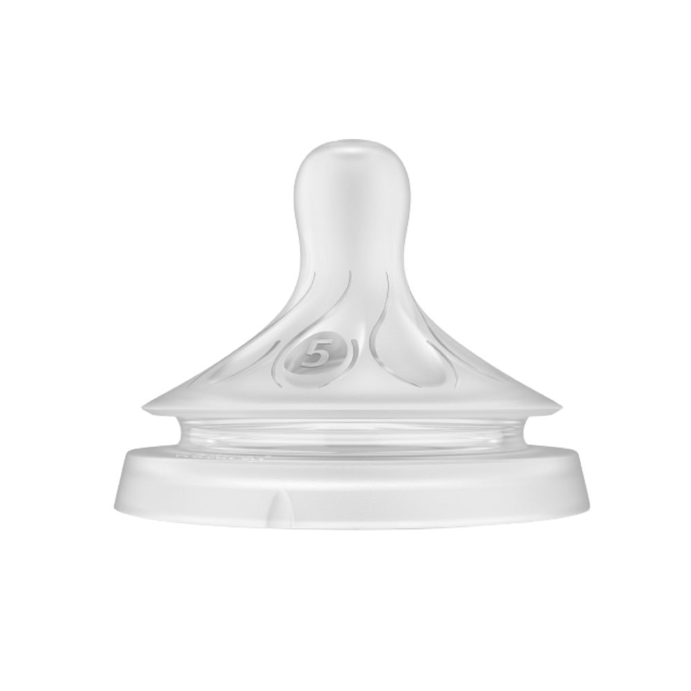 Bico para Mamadeira Philips Avent Pétala 3.0 SCY965/02 T5 Transparente - Kit com 2 Peças
