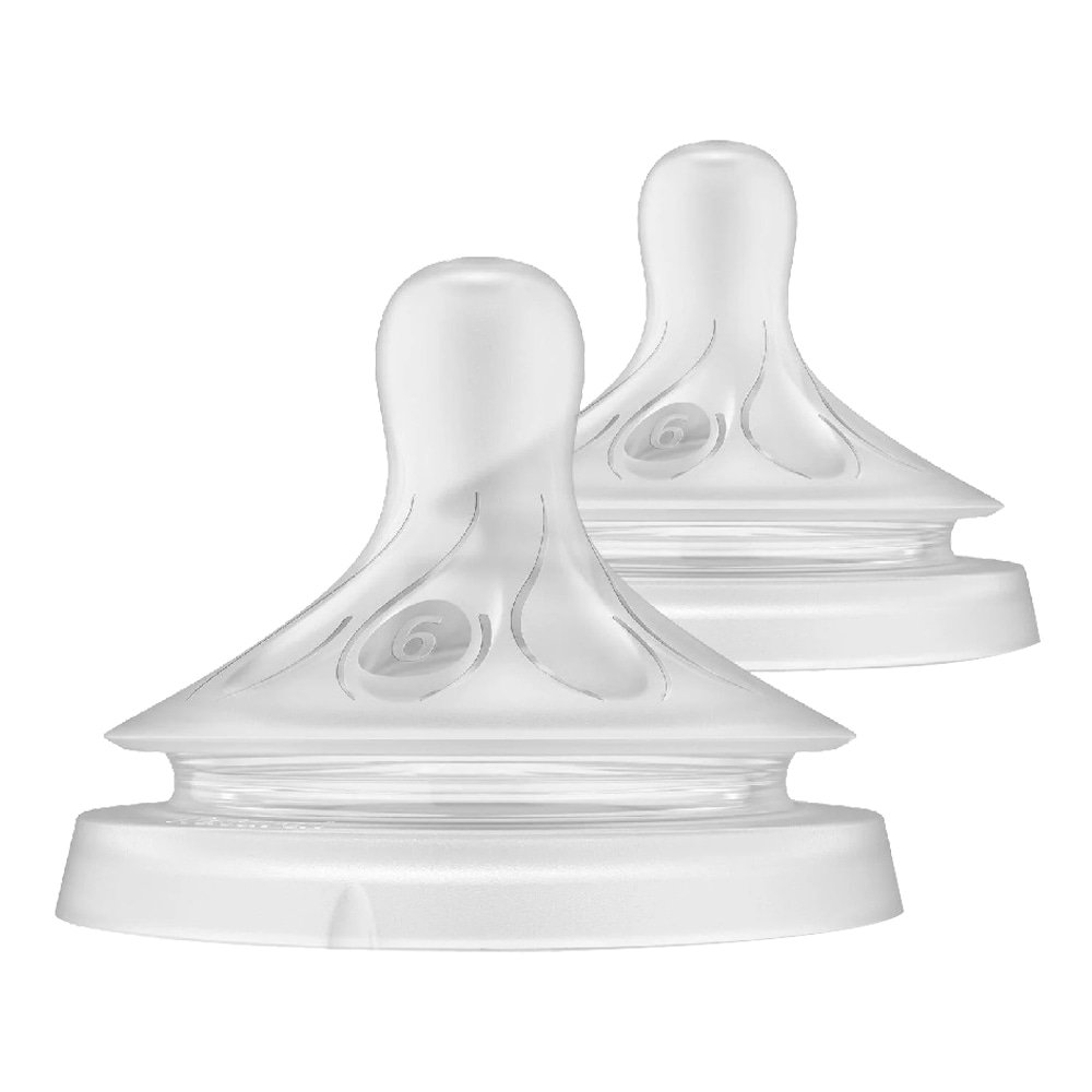 Bico para Mamadeira Philips Avent Pétala 3.0 SCY966/02 T6 Transparente - Kit com 2 Peças