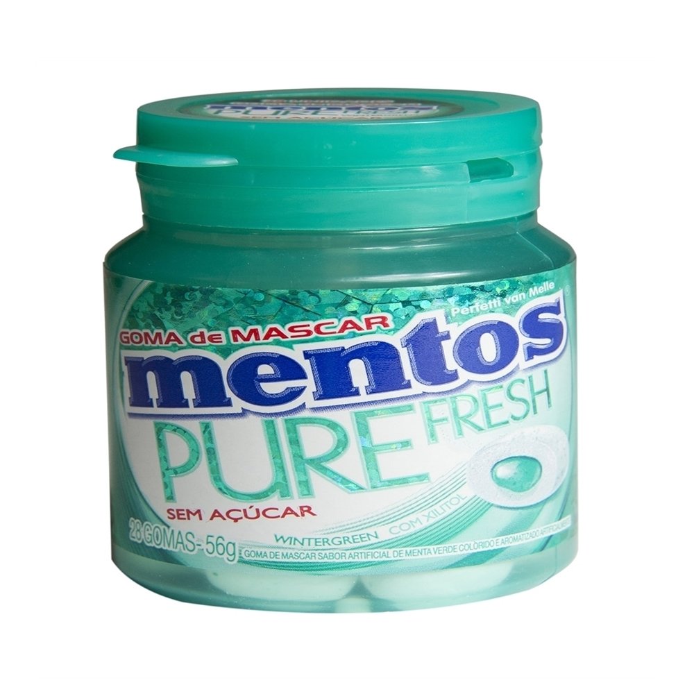 Chiclete Mentos Menta Verde - Caixa com 6 Unidades