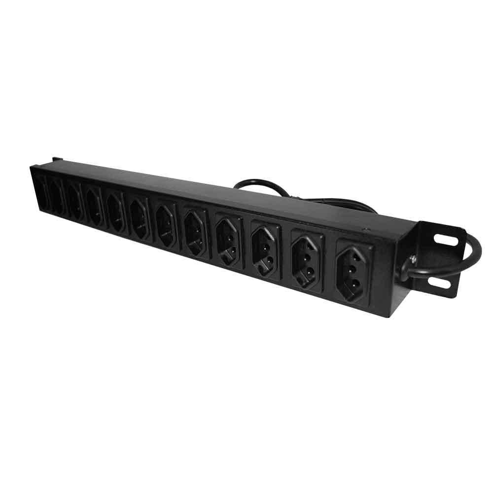 Regua P/ Rack 12 Tomadas 10a Cabo 1,10m - 4590 - Max Eletron