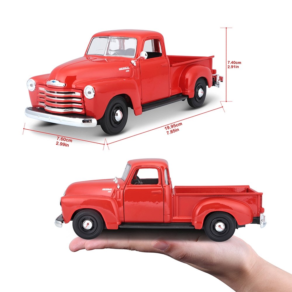 Carrinho Maisto 1:25 SE 1950 Chevrolet 3100 Pickup Laranja
