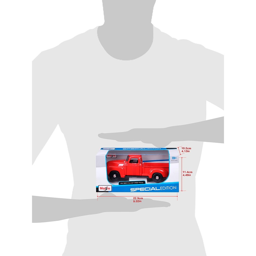 Carrinho Maisto 1:25 SE 1950 Chevrolet 3100 Pickup Laranja