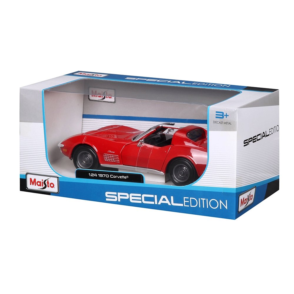 Carrinho Maisto 1:24 SE 1970 Chevrolet Corvette Vermelho