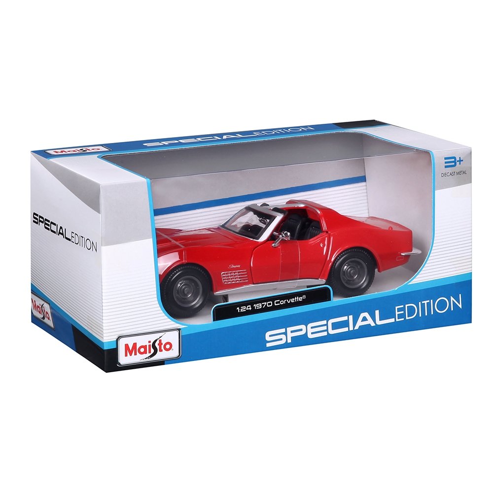 Carrinho Maisto 1:24 SE 1970 Chevrolet Corvette Vermelho