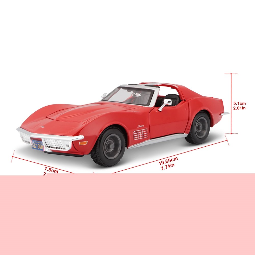 Carrinho Maisto 1:24 SE 1970 Chevrolet Corvette Vermelho