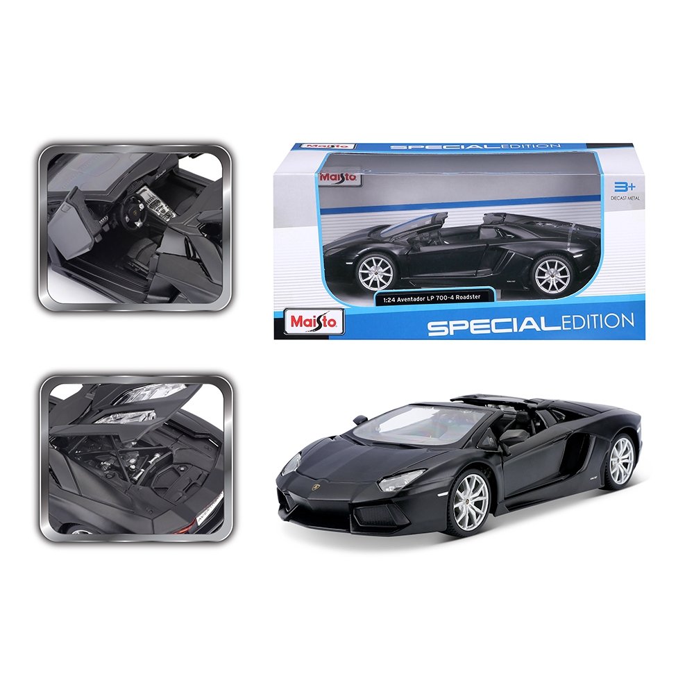 Carrinho Maisto 1:24 SE Lamborghini Aventador LP 700-4 Roadster Preto