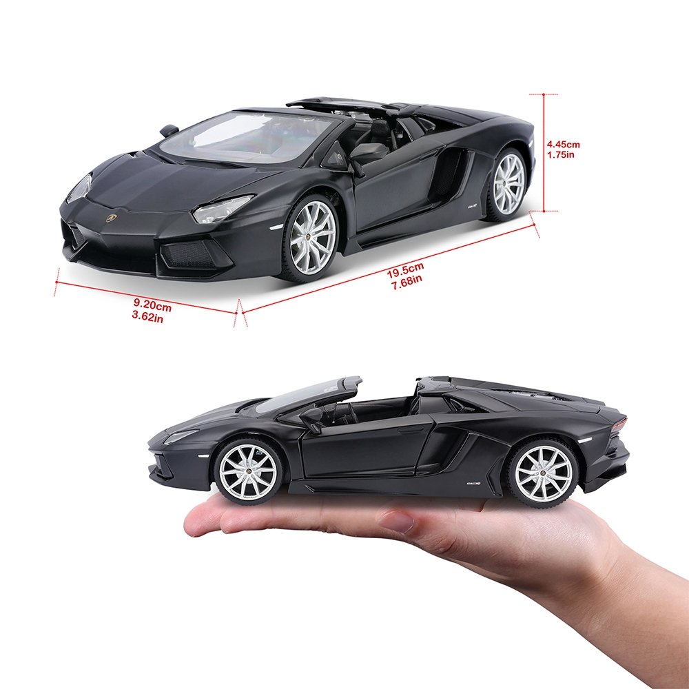 Carrinho Maisto 1:24 SE Lamborghini Aventador LP 700-4 Roadster Preto
