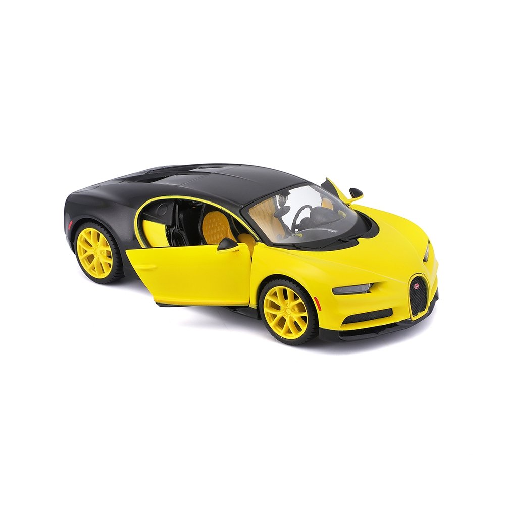 Carrinho Maisto 1:24 SE Bugatti Chiron Preto/Amarelo
