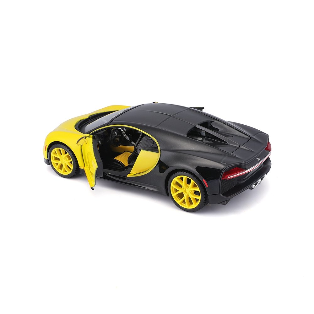 Carrinho Maisto 1:24 SE Bugatti Chiron Preto/Amarelo