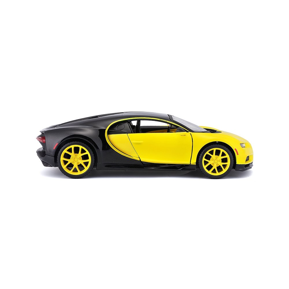 Carrinho Maisto 1:24 SE Bugatti Chiron Preto/Amarelo