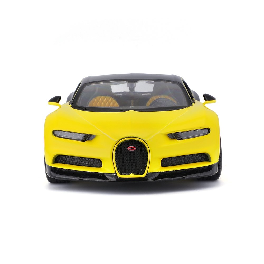 Carrinho Maisto 1:24 SE Bugatti Chiron Preto/Amarelo