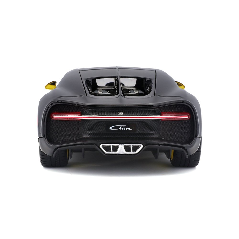 Carrinho Maisto 1:24 SE Bugatti Chiron Preto/Amarelo