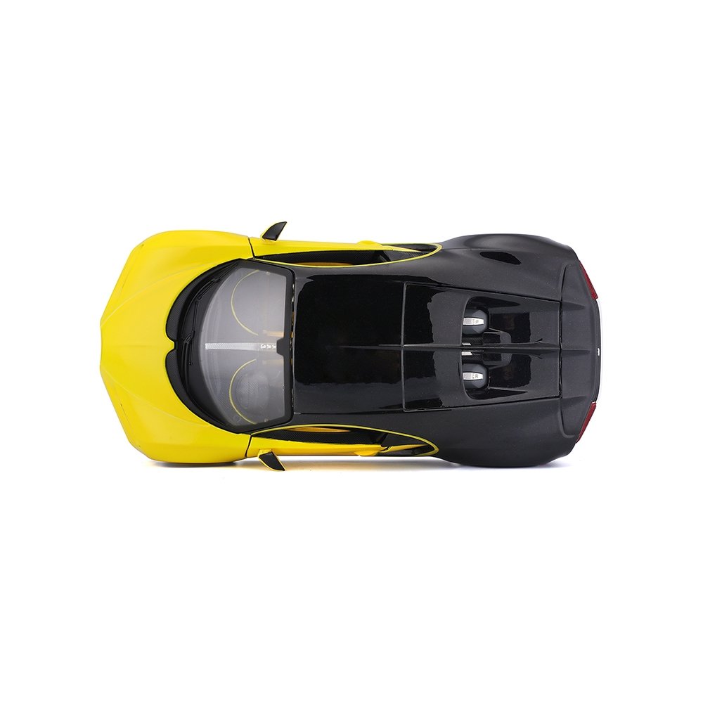 Carrinho Maisto 1:24 SE Bugatti Chiron Preto/Amarelo