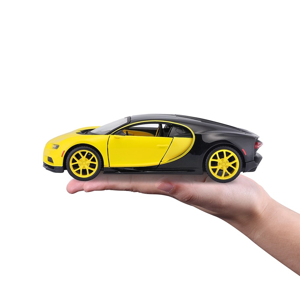 Carrinho Maisto 1:24 SE Bugatti Chiron Preto/Amarelo