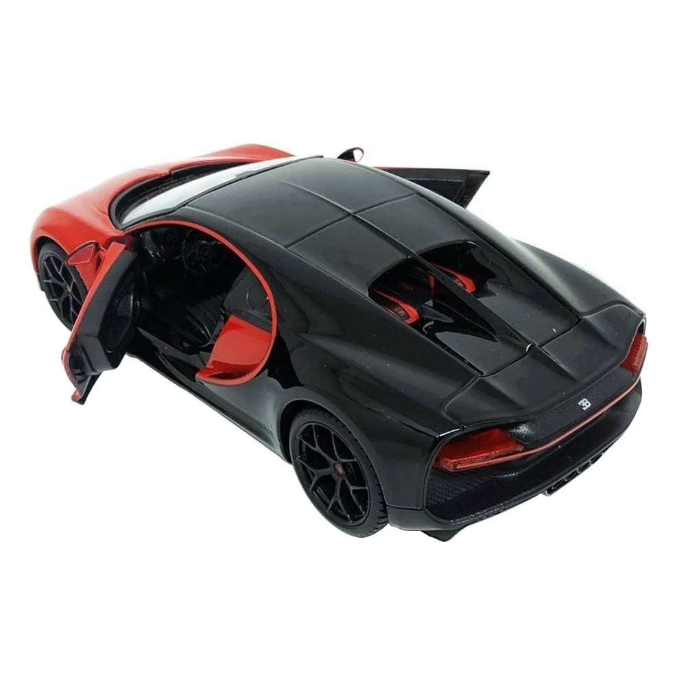 Carrinho Maisto 1:24 SE Bugatti Chiron Sport Preto/Vermelho