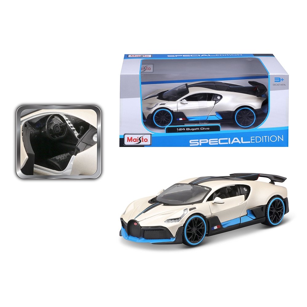 Carrinho Maisto 1:24 SE Bugatti Divo Branco