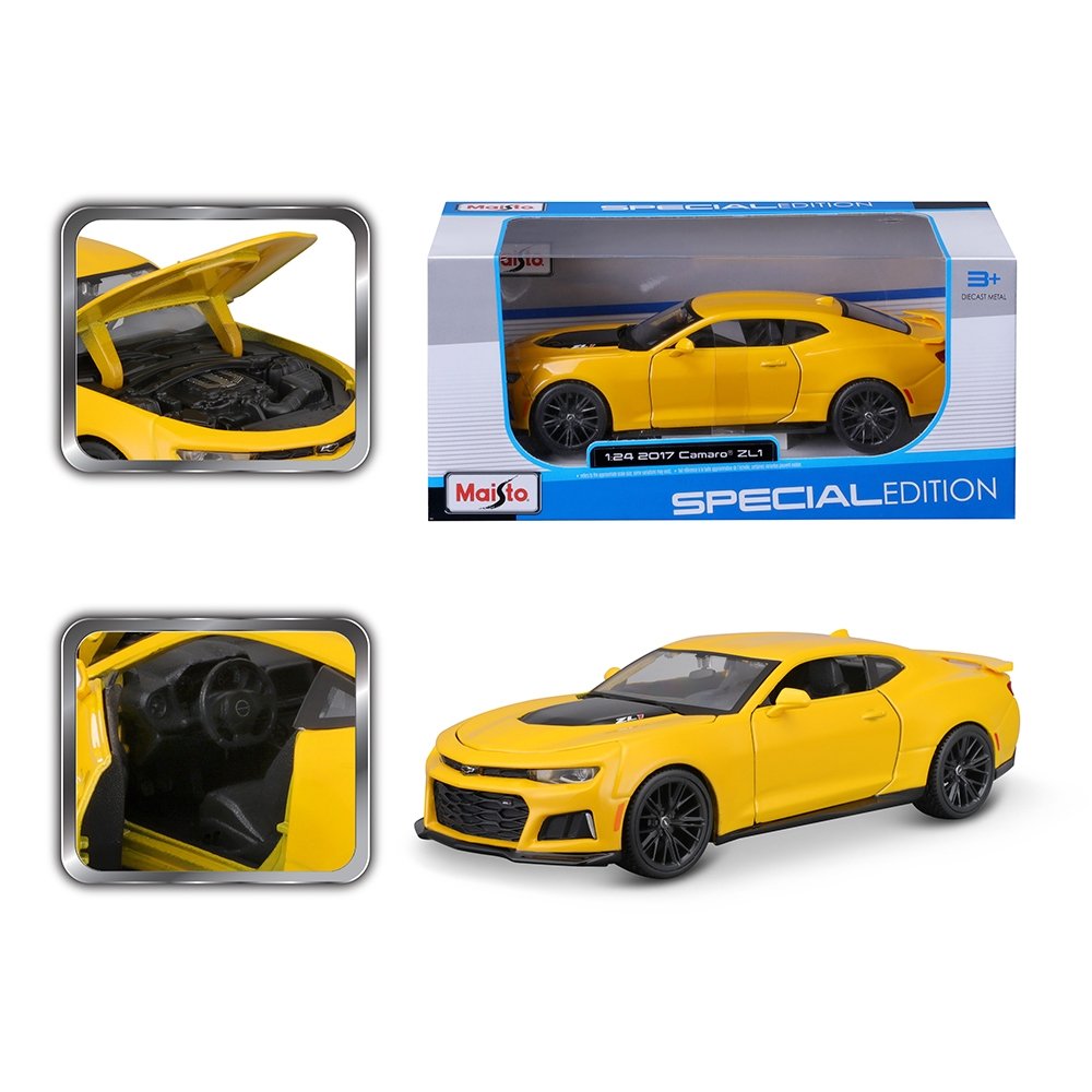Carrinho Maisto 1:24 SE 2017 Chevrolet Camaro ZL1 Amarelo