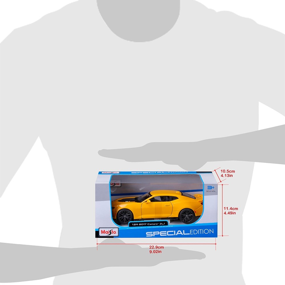 Carrinho Maisto 1:24 SE 2017 Chevrolet Camaro ZL1 Amarelo