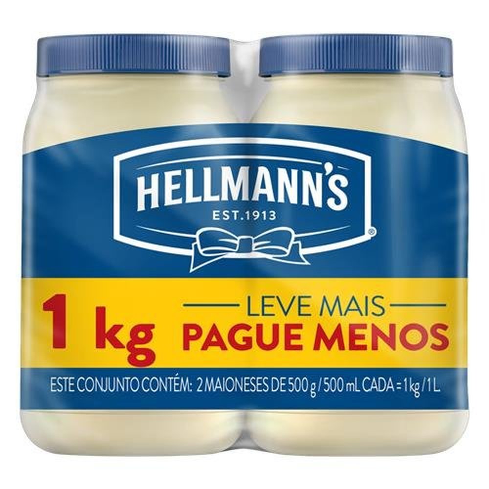 Maionese Hellmanns Pack Com 2 X 500G