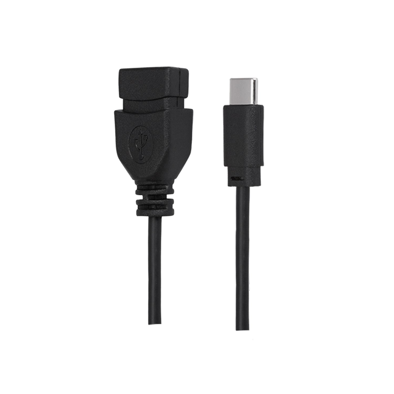 Cabo Adaptador Tipo C Mobile - Tipo C + USB A Fêmea- 17CM - Preto