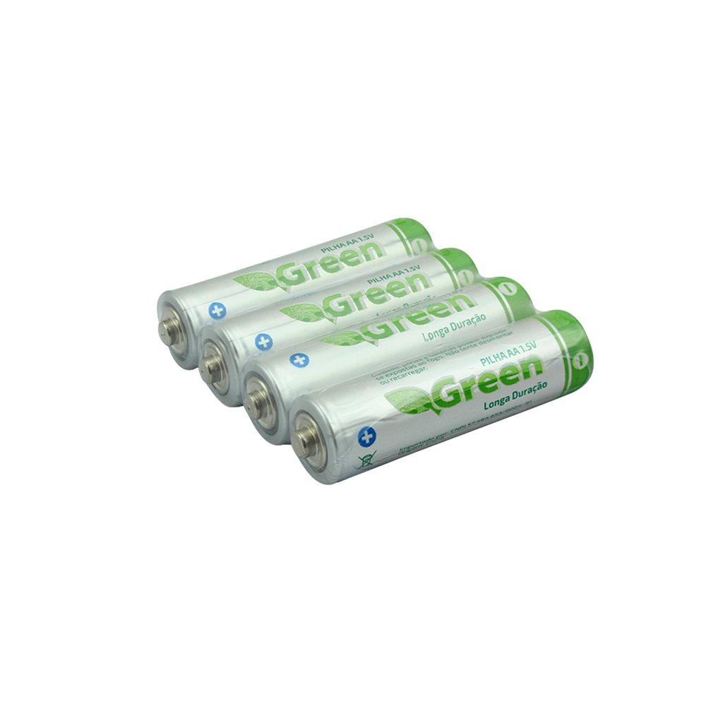 Pilha Manganês AA R06P - Pack 4 Peças - Green