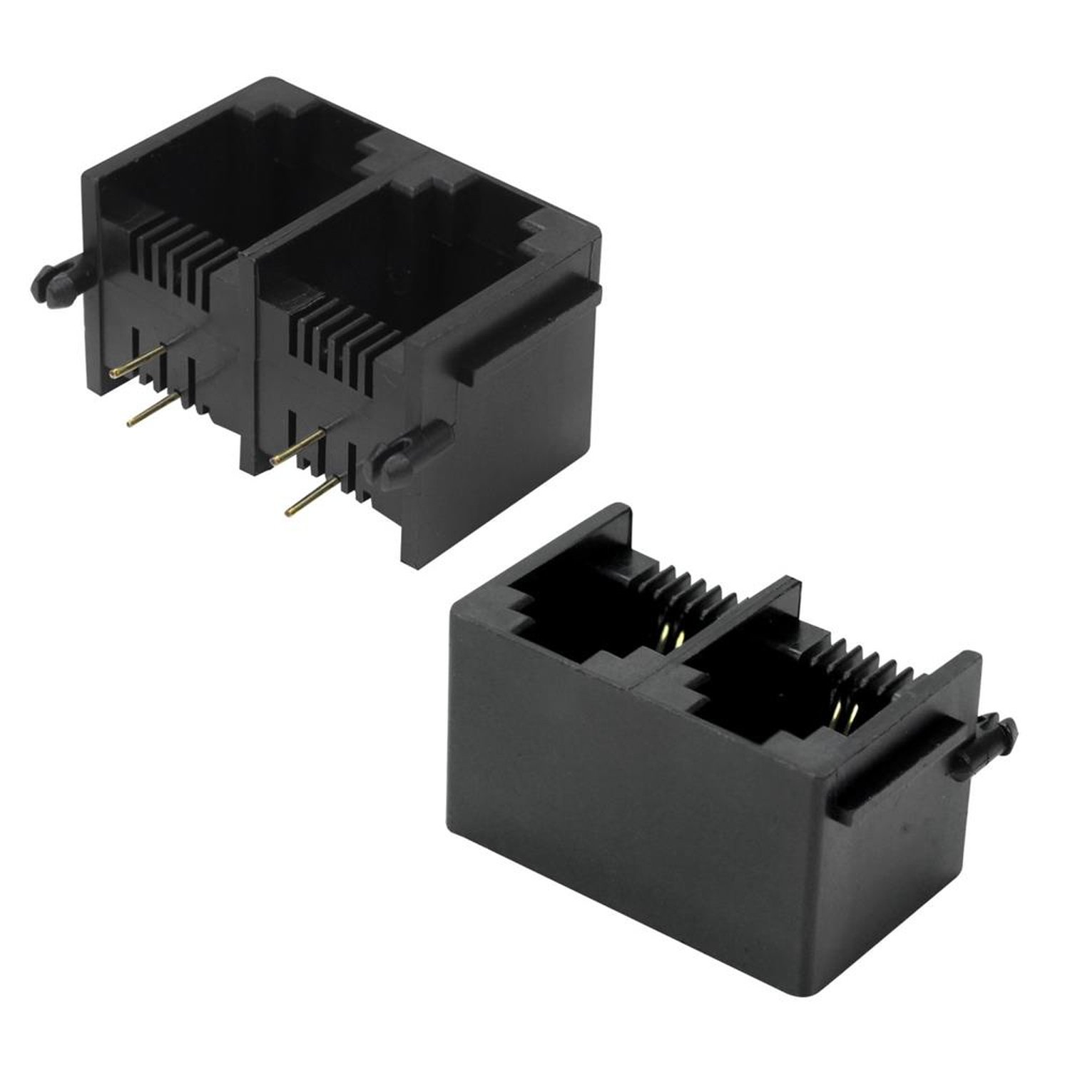 Conector Fêmea RJ-11 Duplo 90º