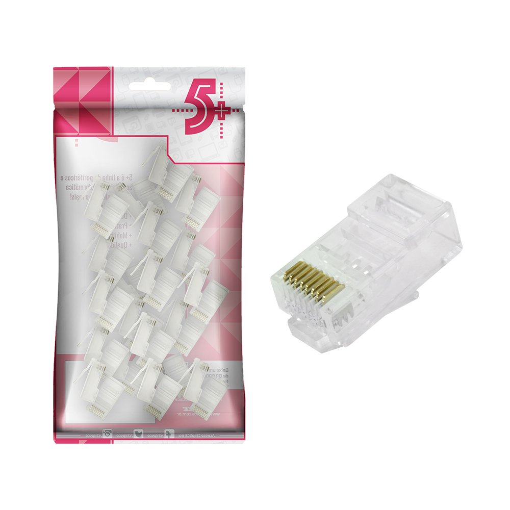 Plug RJ45 De Passagem 8x8 CAT6