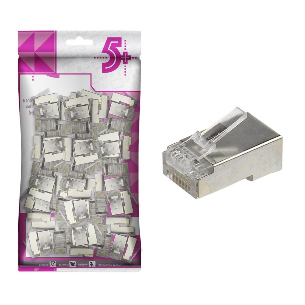 Plug RJ45 De Passagem 8x8 CAT6E - Blindado