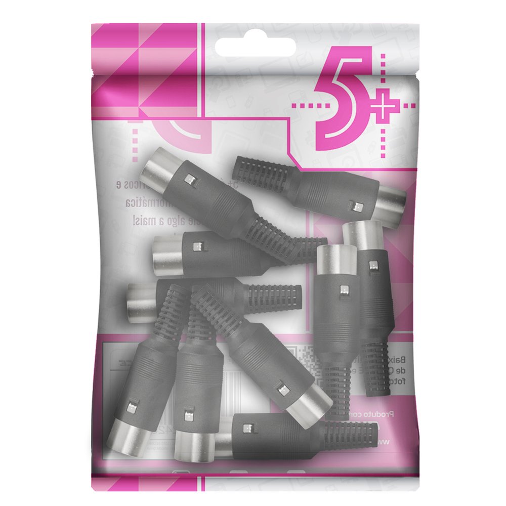 Plug Din Plastico - Din Macho 5 Pinos