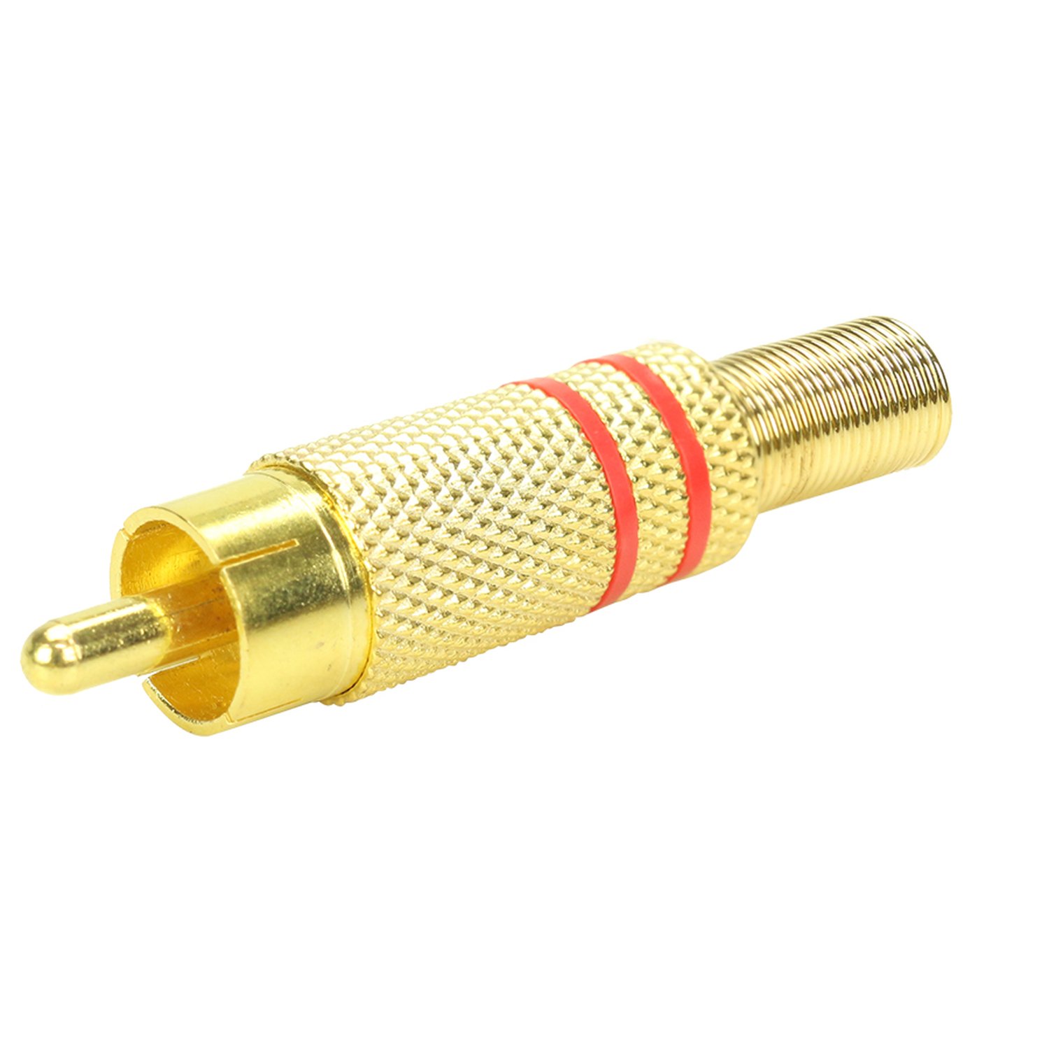 Plug RCA Gold - 4MM Vermelho - Macho