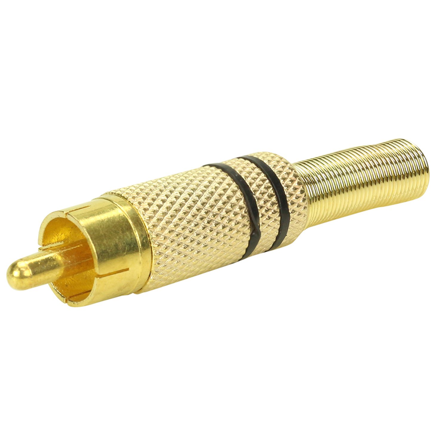 Plug RCA Gold - 4MM Preto - Macho