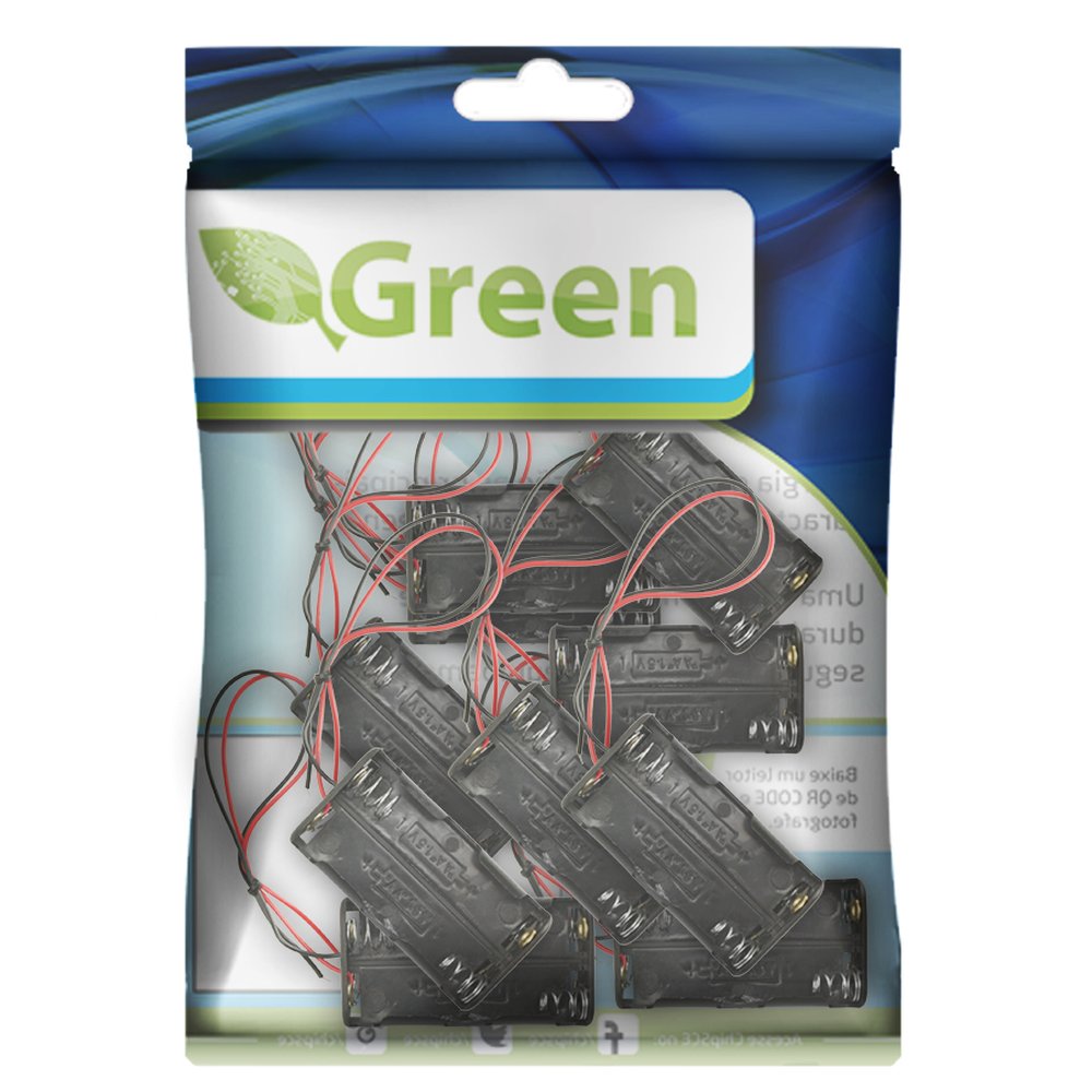 Suporte 4 Pilhas AA - Preto