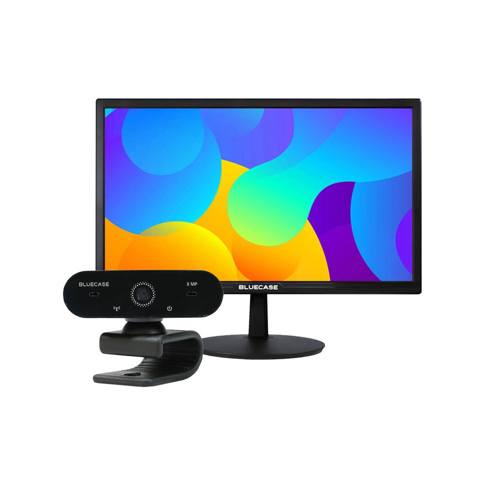 Kit Monitor 20" 75hz + Webcam 8mp Uhd Usb / Microfone / 3264x2448 Pixels - Bluecase