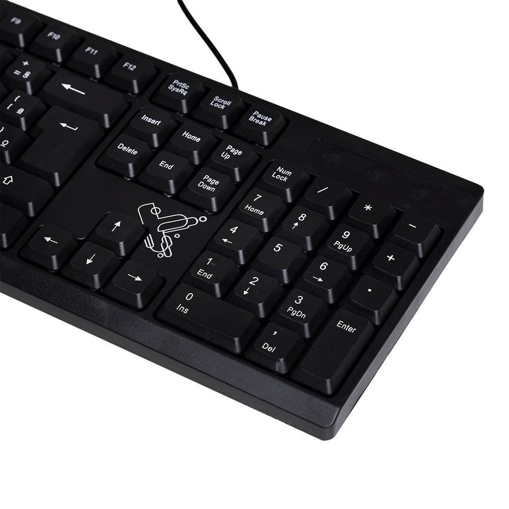 Teclado com Fio Maxprint Universitário - USB 2.0, Padrão ABNT-2, Preto