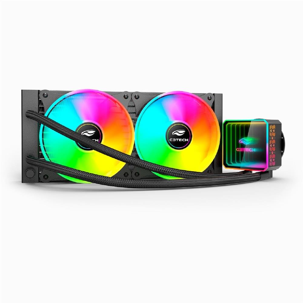 Water Cooler C3tech Fc-W240 Rgb, 240Mm, Intel E Amd, Preto