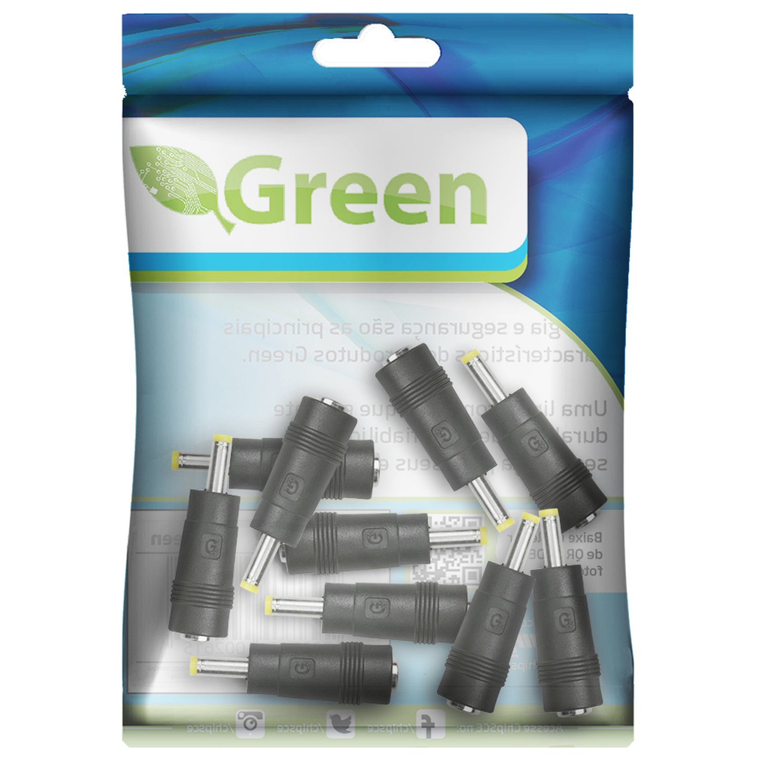 Adaptador P4 5.5 x 2.1MM Fêmea Para 4 x 1.7MM Macho