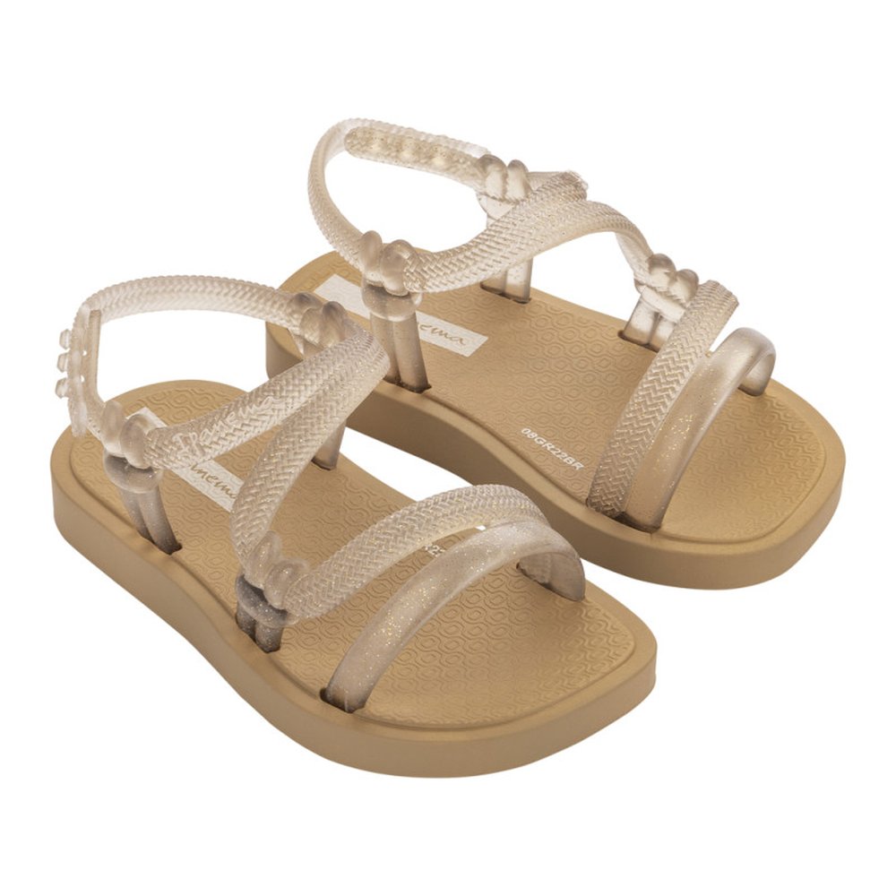Sandália Ipanema Solar Mais Baby 26988 Bege Glitter 17-24 com 12 Pares