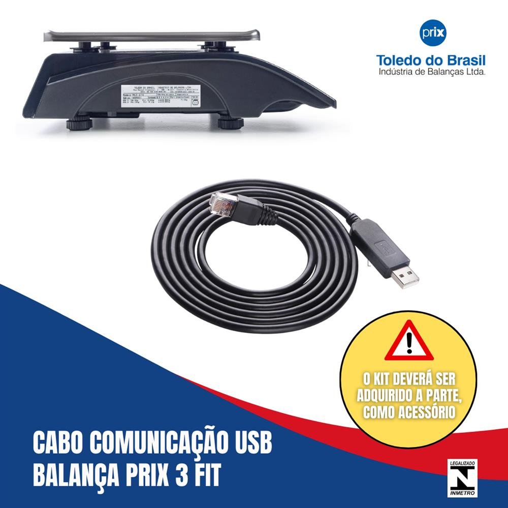 Balança Digital Toledo Prix 3 Fit 32Kg Com Bateria Interna Autorizado Inmetro