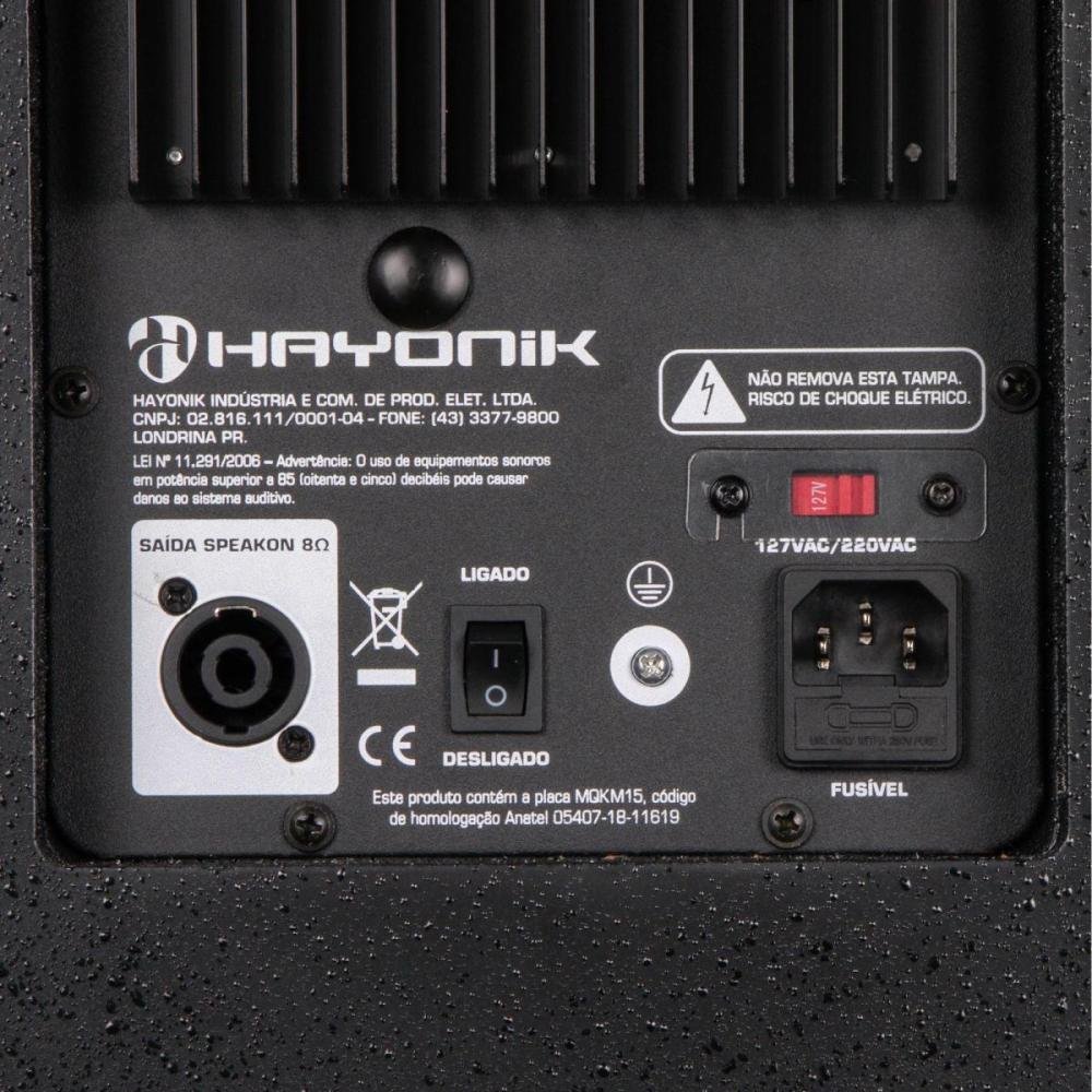 Caixa Acústica Ativa em Madeira CPX 15A 15" Falante e Driver JBL Hayonik