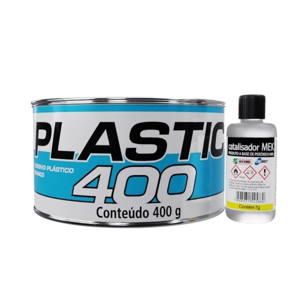 Massa Adesiva Plástica Plastic 400 Maxi Rubber 400g