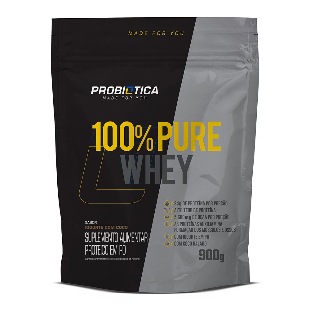 100% Pure Whey Refil 900g Iorgute Com Coco