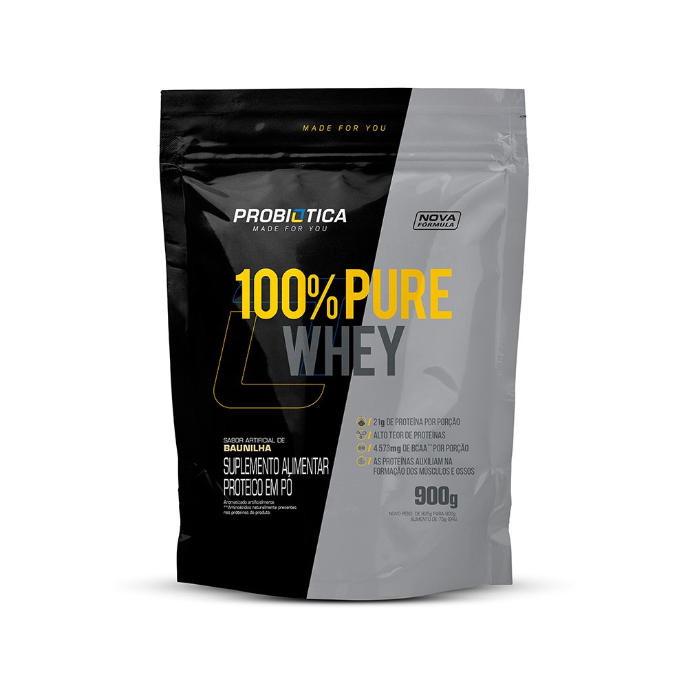 100% Pure Whey Probiotica Baunilha 900G