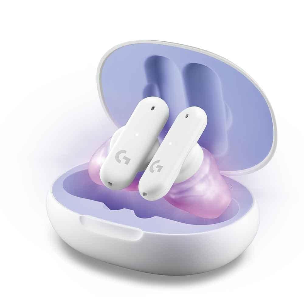 Fone De Ouvido Gamer Intra-auricular Sem Fio Logitech G Fits - Branco - 985-001204