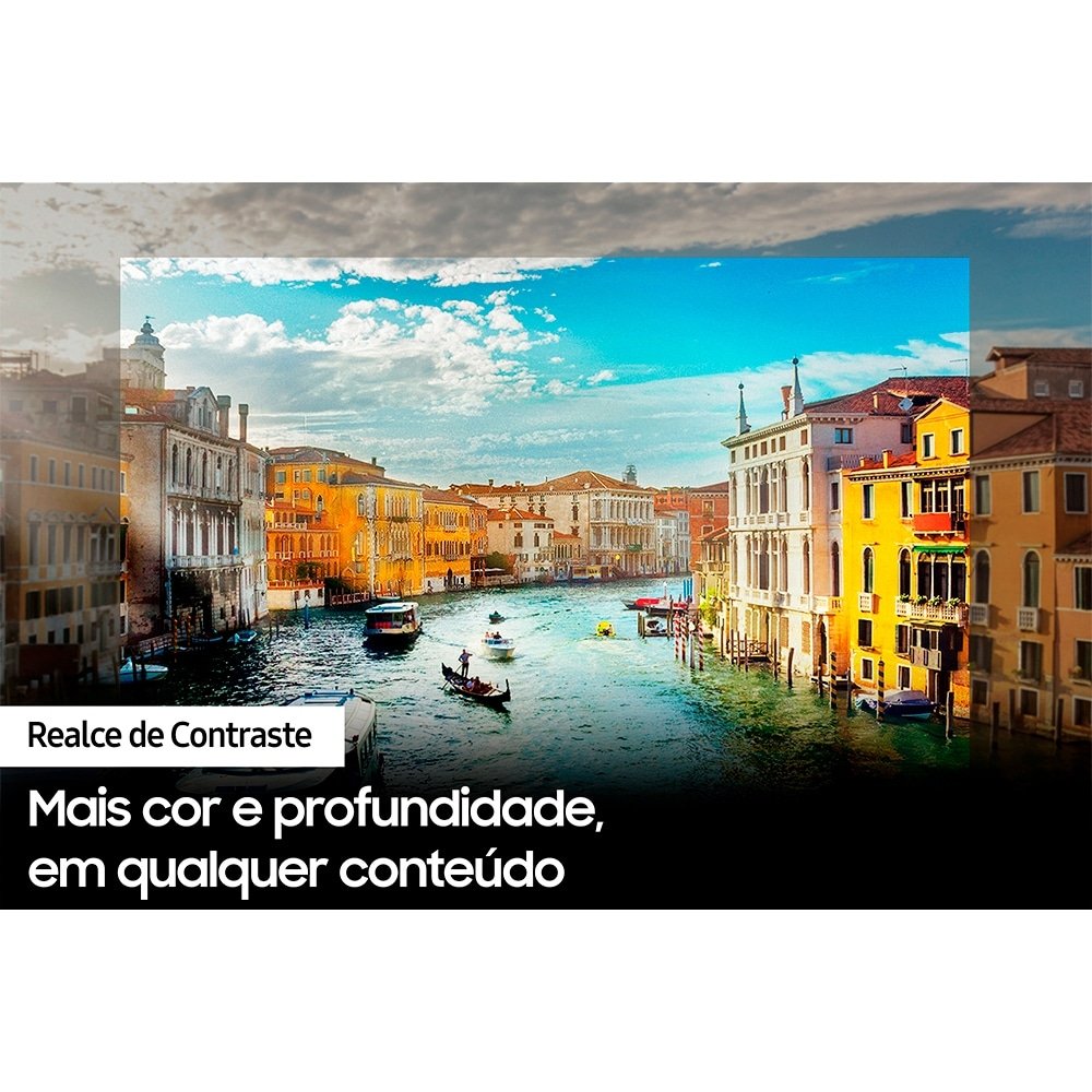 Smart TV HDR 50" Samsung UN50CU7700GXZD Crystal Tizen 4K UHD com Wi-Fi, 3 HDMI, 1 USB, 60Hz, Preto