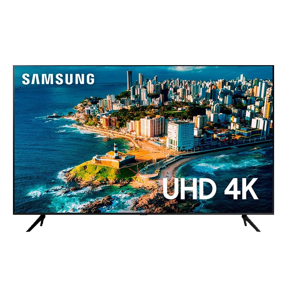 Smart TV 65" Samsung Crystal UN65CU7700GXZD 4K Tizen UHD com Wi-Fi, com 1 USB, 3 HDMI, 60 Hz