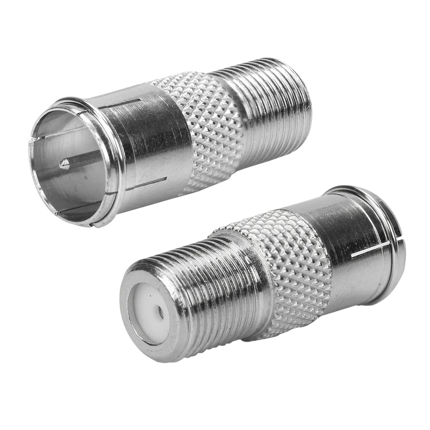 Adaptador F Níquel - F Macho Para F Fêmea - Engate Rápido